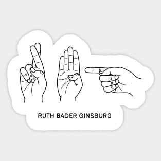 Ruth Bader Ginsburg ASL Sticker